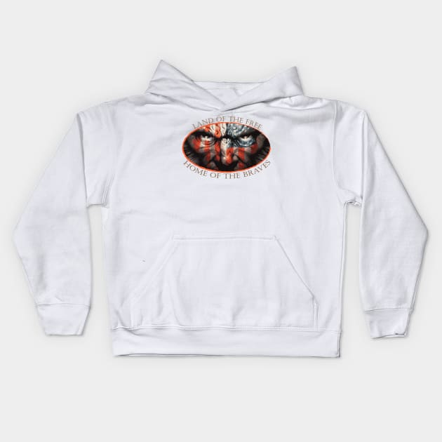 Land of the free&home of the braves Kids Hoodie by chrisbizkit